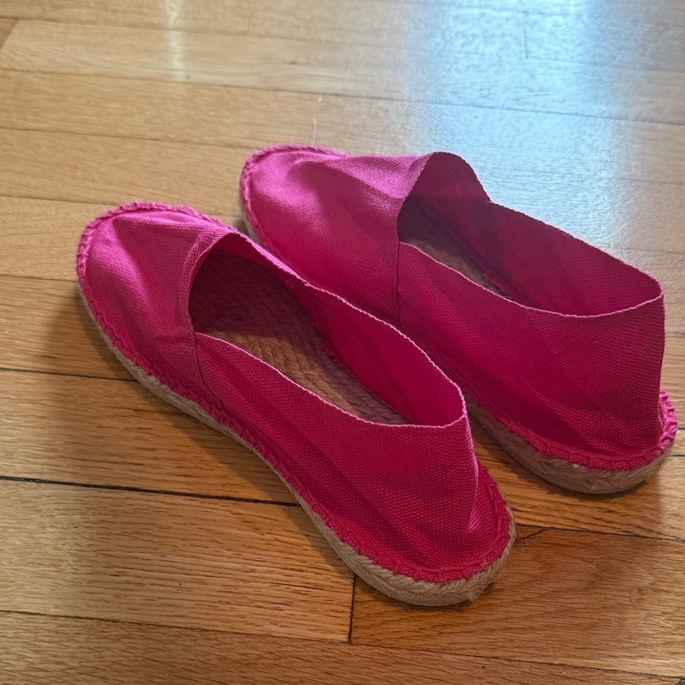 Pink Espadrille Flats Size 37 - Picture 2 of 5